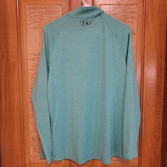 Under Armour Men's Tech 1/4 Zip Pullover Teal Athletic - Picture 2 of 3